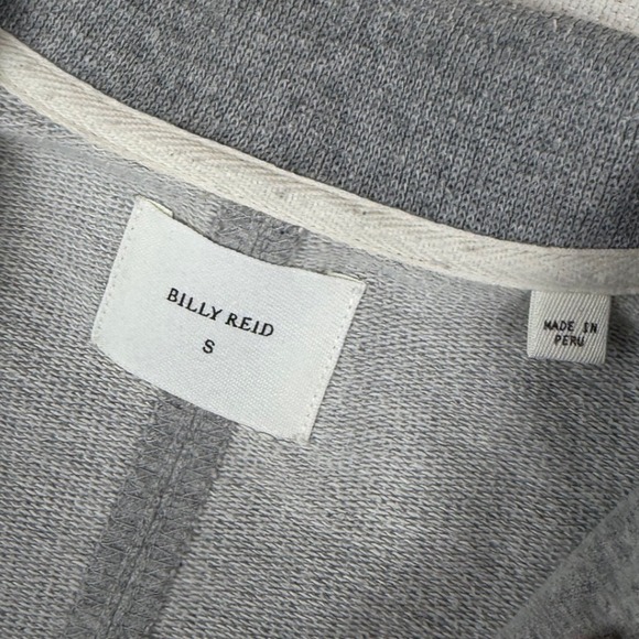 Billy Reid Mens Shawl Collar Cardigan Sweater Gray Cotton Blend Size Small - Picture 3 of 9